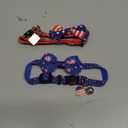 PTDECOR American Flag Cat Collar Breakaway with Cute Bow Tie Bell, 4th of July Cat Collar, Patriotic Bowtie Collars for Kittens