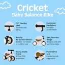 Retrospec Cricket Baby Balance Bike, 4-Wheel Ride-On Toy for Ages 12-24 Months First Bike & Toddler Bike for 1 Year Old Boys & Girls, First Birthday Gift