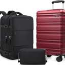 Carry On Luggage 22x14x9 Airline Approved, 3 Piece Set with Backpack