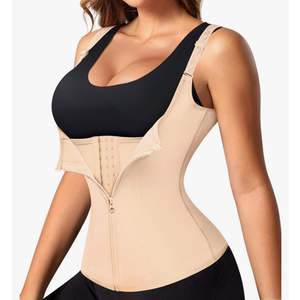 Nebility Waist Trainer for Women Corset Shapewear with Zipper Women's Waist Cincher Tank Top with Adjustable Straps