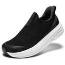 AIRHAS Womens Slip On Walking Shoes Breathable Sneakers for Women Lightweight Casual Shoes(Black/White, Size 8)
