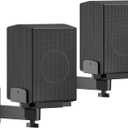 Speaker Wall Mounts for Samsung HW-Q Speakers - Adjustable Dual Side Clamp SWA-9500s Rear Speaker Mount for HW-Q990D/Q990F/Q990C/Q930C/Q900C More 511" Surround Speakers WR Cable Ties Hold Up to 55LBS