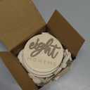 7 Pack 3D Baby Monthly Milestone Card Signs Baby Announcement Sign Double Sided Hello World Newborn Signs Wooden Circles Discs for Welcome Newborn Shower Boy Girl Photo Props(Brown)