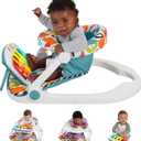 Fisher-Price Baby Portable Chair Deluxe Kick & Play Sit-Me-Up Floor Seat with Piano Learning Toy & Snack Tray for Infants to Toddlers, Multicolor