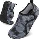 LeIsfIt Water Shoes for Women Men Quick-Dry Aqua Socks Non-Slip Swim Beach Barefoot Shoes for River Pool Lake Surf Yoga Grey 8-9 Women/6-7 Men