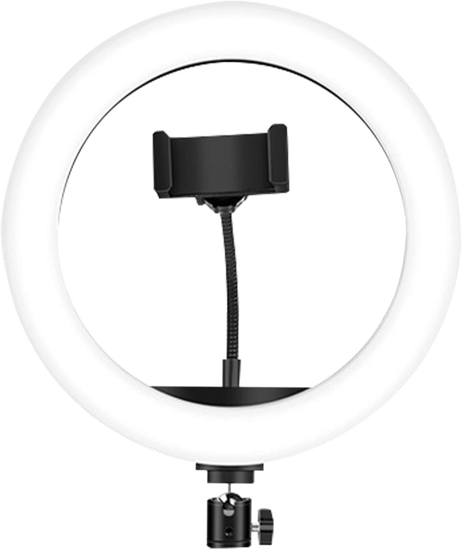 10" LED Ring Light with USB Charging Cable Without Tripod, Multiple Color Modes Selfie Light for Makeup Vlog Video Phone (White) 10" LED Ring Light with USB Charging Cable Without Tripod, Multiple Color Modes Selfie Light for Makeup Vlog Video Phone (White)