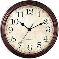 HYLANDA Wall Clock, Vintage Battery Operated, Retro Silent Non Ticking Decorative Clocks for Home Kitchen School Living Room