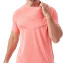 Men's Athletic T-Shirts Moisture Wicking Cool Running Short Sleeve Tee Gym Tennis Workout Hiking Cationic (XXL)