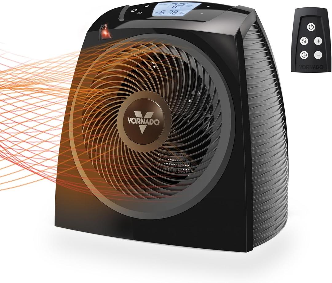 Vornado TAVH10 Space Heater with Remote for Home, Fan Only Option, Digital Display with Adjustable Thermostat, Advanced Safety Features, Timer, Auto Climate Control (TAVH10 (2024 Model))