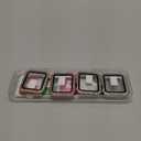 Goton 4-Pack Bling Case for Apple Watch Screen Protector 38mm Series 3/2/1, Women Glitter Diamond Rhinestone Protector for iWatch Cover Accessories 38 mm (Silver+Gold+Rose Gold+Pink( Glass))