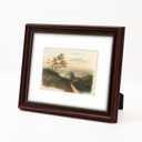 8x10 in Wood Classic Vintage Cherry Picture Frame, Ornate Gold Beaded Inner, Matted for 5x7 Photo, Tabletop or Wall Mount Display, Cherry