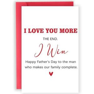Pack of 14 Abeletree Sweet Fathers Day Cards Gifts for Husband, Romantic Father's Day Gifts from Wife, Happy Father's Day to The Man Who Makes Our Family Complete