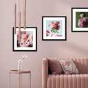 VNVNK 16x16 Frame Black, Perfect for 16x16 Inch Picture without Mat or 12x12 Inch Picture with Mat, Home Wall Decor Picture Frame-1 PCS