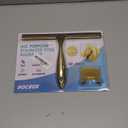 All-Purpose Stainless Steel Shower Squeegee for Shower Doors with 2 Adhesive Hooks, Bathroom Cleaner Tool Household Window Mirror Squeegee for Home Cleaning, Glass Door, Tile Wall, Car, 10 Inch Golden