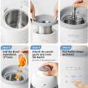 Bear NutriEase AllStage Stainless Steel Baby Food Maker Steamer and Blender, Truly OneStep Baby Food Processor Puree Maker Grinder Mills, Auto Cooking&Grinding for Healthy Homemade Baby Food, BPA-Free
