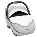 Yoofoss Baby Car Seat Cover Winter Carseat Canopies Cover to Protect Baby from Cold Wind, Super Warm Plush Fleece Baby Carrier Cover for Infant Boys Girls (Grey)