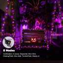WBao Halloween Lights Orange Purple 300LED 108ft Super Bright String Lights, UL Certified, 8 Lighting Modes, Timer, Connectable, Memory & Waterproof for Indoor Outdoor Halloween Decorations