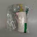 Handmade Ceramic Bow Soap Pump Dispenser Hand Lotion Liquid Dispenser Refillable for Kitchen and Bathroom Decorative (Ribbon Pink)