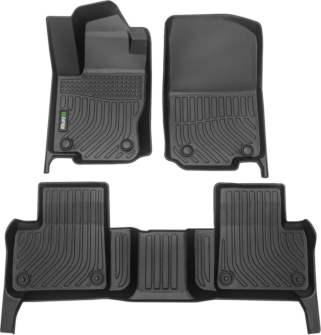 HAFIDI® Floor Mats Fit for 2012-2019 Mercedes Benz ML/GLE/GL Series All Weather Protection TPE Car Floor Liners, Fits 1st & 2nd Row Full Set Custom Accessories, Black