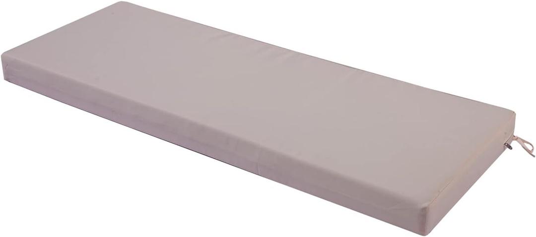 Waterproof Outdoor Bench Cushion for Patio Furniture Porch Swing Cushions for Garden Seat Settee Pad 40x16 Inch, Beige