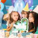 Gyufise 26Pcs Ball Cake Toppers Mini Balloon Balls Pastel Rainbow DIY Baking Cupcake Cake Decorations for Birthday Baby Shower Party SuppliesGreen