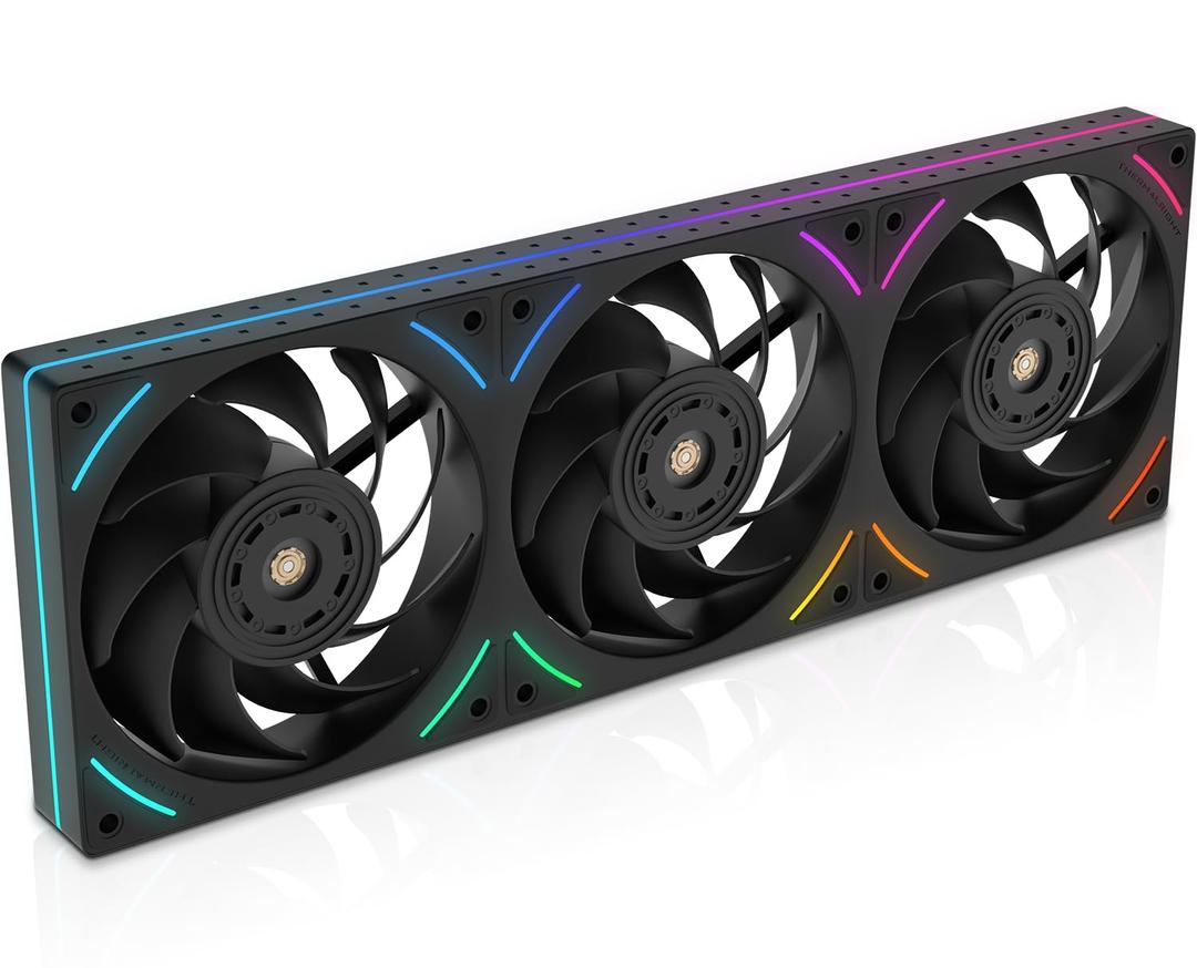 Thermalright TL-UB36 360mm Single-Frame PC Cooling Case Fans - PWM 2150 RPM Speed | ARGB Lighting | High Airflow | Single Modular Cable, for Chassis  Liquid Cooler (Black)