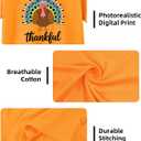 Funny Thanksgiving Shirts for Kids Girls Boys Turkey Pumpkin Toddler Graphic T-Shirt Clothes Tops Tee 2T-8Y (Orange)