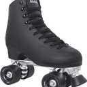 Nattork Roller Skates for Women, PU Leather High-top Quad Skates for Beginner, Indoor Outdoor 4 Wheels Double-Row Skates for Adults Mens 6 Women's 7