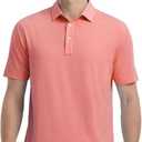 M MAELREG Mens Golf Shirts Moisture Wicking Dry Fit Business Casual Stretch Jacquard Short Sleeve Golf Polo Shirts for Men (L)