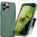 5 x Compatible with iPhone 13 Pro Max Case Silicone with Screen Protector - Green