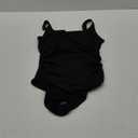One Piece Swimsuit for Women Ribbed Tummy Control Bathing Suit Ruched Swim Suit Slimming Swimwear (Small, Black)