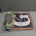 14'' Large Last Name Welcome Door Wreath for Front Door 26 Letter All Year Round Wooden Hanging Decoration for Farmhouse Home Outdoor and Indoor Decor