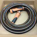 Giraffe Tools Garden Hose 5/8", Water Hose Heavy Duty, Flexible, Lightweight Hybrid Hose with Swivel Handle, 15ft Male to Female Fittings, Burst 600 PSI, Short Leader Hose