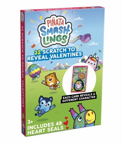 Pinata Smashlings Valentine's Scratch & Heart Seals, 32 ct, Pack of 3