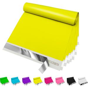 JinRuiKJ Poly Mailers 9x12 Inch 100 Pcs, Strong Adhesive Shipping Bags for Clothing, Durable Thick Mailing Envelopes with Self Seal, Packaging Bags for Small Business - Yellow