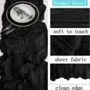 16 Pack Black Cheesecloth Table Runner 20 x 120 inch Gauze Table Runners 10 FT Long,Semi Sheer Boho Cheese Cloth Fabric Table Runner Bulk for Wedding,Party,Baby Shower,Bridal Shower Decoration