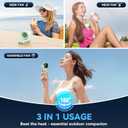 Portable Handheld Turbo Fan, 5 Gear Wind, Battery Operated, Up to 12 Working Hours, 3 IN 1 Hand Fan with Air Turbo Tech Cooling Fans for Outdoor Activities, Travel, Beach (Green)
