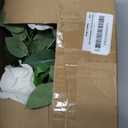 22 Pcs Artificial Roses - Realistic Velvet Flowers with Stems, Bulk Faux Roses for Home Wedding Party Decor (White)