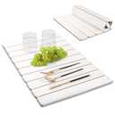 Upgraded Stone Dish Drying Mat Quick Dry Leakproof, 24x16 Large Drying Matt Kitchen Counter Decor, Collapsible Dish Mat Drying Kitchen Mat, Diatomaceous Earth Stone Bath Mat for Bathroom RV Essentials