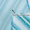 2 x MEEDEE Blue Diagonal Stripe Ribbon 2.5 Inch Blue Satin with Turquoise and Teal Glitter Wired Ribbon for Wreath Bow, Topper Bow, Tree, Garlands (10 Yards)