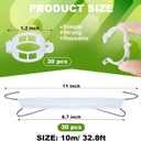 20Pcs Tomato Hooks with String, Tomato Support Hooks, Tomato Holder Hooks & Plant Support Clips with 33.3ft Twine to Prevent Tomatoes from Pinching or Falling Off