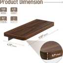 Danpoo 12 inch Solid Walnut Floating Shelf - Versatile Wall Shelf for Kitchen, Bathroom, Office, Displaying Books, Decor, and Plants