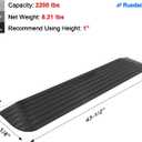 Ruedamann 1 Rise Threshold Ramps for Doorways, 2200 Lbs Load Capacity Wider Non-Slip Rubber Threshold Ramp, Portable Wheelchair Ramp for Home Steps, Curbs, Strollers, Power Scooters, Cuttable