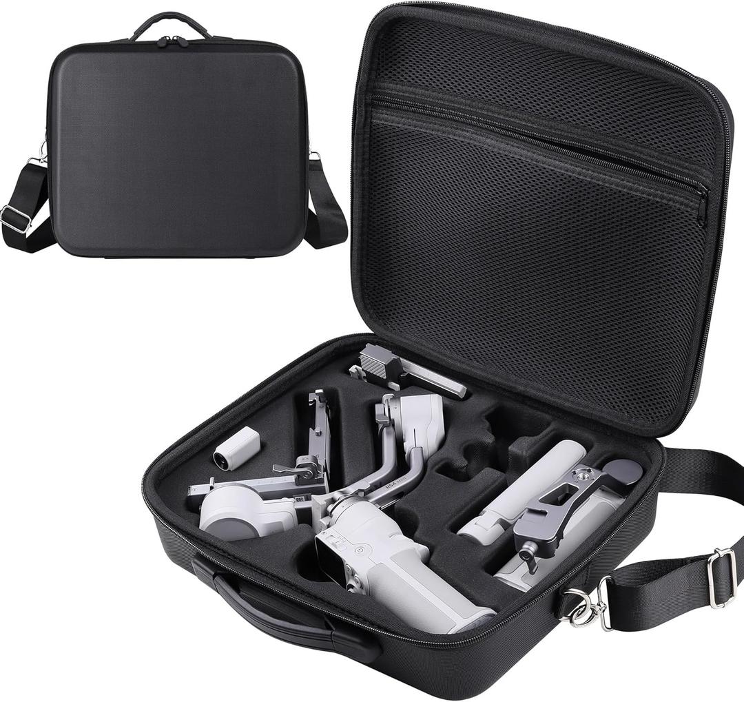 RS 4 Mini Carrying Case, Waterproof Portable PU leather Storage Shoulder Bag Travel Case for DJI RS 4 Mini Creator Combo Gimbal Lightweight Stabilizer & Accessories