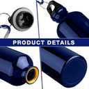 24 Pcs Aluminum Water Bottle 17oz Aluminum Reusable Bottles with Clips Sports Lightweight Water Multipack Easy Carry Leakproof Travel for Gym Hiking Cycling Sports Outdoor(Dark Blue)