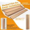 WOWSTAR 6-Pack Peel and Stick PVC Wood Slat Wall Panel，Thickened Wood Grain Wallpaper, 3D Wall Panels, 48" x15.74", Oak