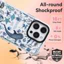 ChiCsFleur for iPhone 16 Case, TPU Phone case with Camera Protection for Women Girls Teens - Blue Whale Shark Stingray Coral Starfish Crab Beautiful Mess Ocean Collage Sorority Aesthetic Unique