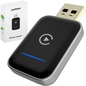 Mini Wireless Carplay Adapter for iPhone - Carplay Wireless Adapter for Car Play, USB Bluetooth for iPhone iOS 10+, Compatible with 2016+ Car, Silver