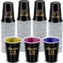 50 Pcs Cheers to 40 Years 16 oz Birthday Party Disposable Cups Black Gold Plastic Tumbler Cups for 40th Birthday Squad Tumblers for Wedding Anniversary Supplies Decorations