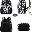 2 x Cute Small Little Kids Cow Print Backpack Kindergarten Preschool Backpacks for Girls Ages 2-4-6 (Black Cow Print)